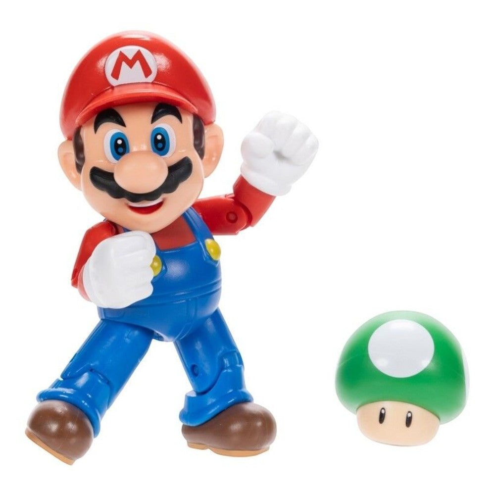 Nintendo Super Mario 4" Figures - Mario with 1-UP Mushroom