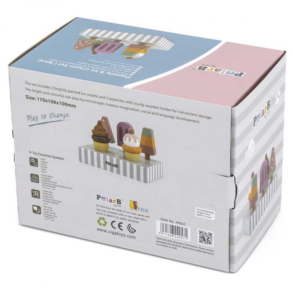 PolarB - Wooden Popsicle & Ice Cream Set