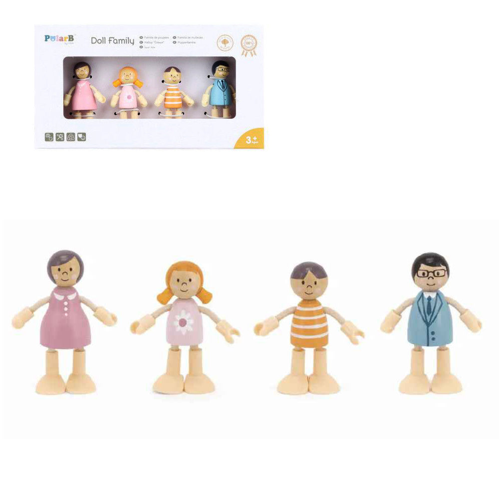 PolarB -  Wooden Doll Family (4 x dolls)