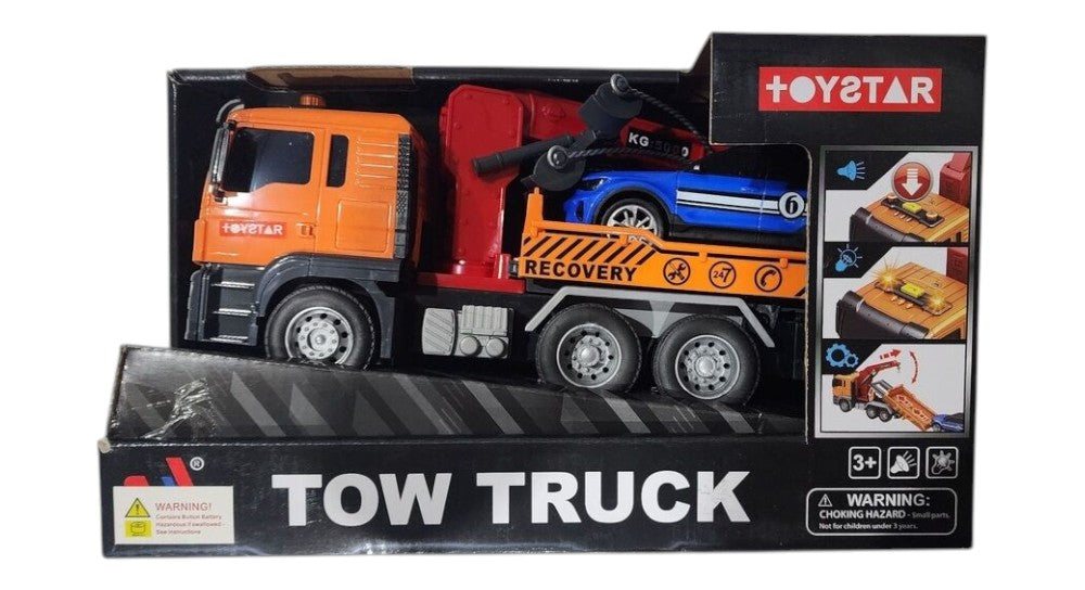 Service Truck 28cm with Lights & Sounds Assorted Green/Orange Pick Randomly