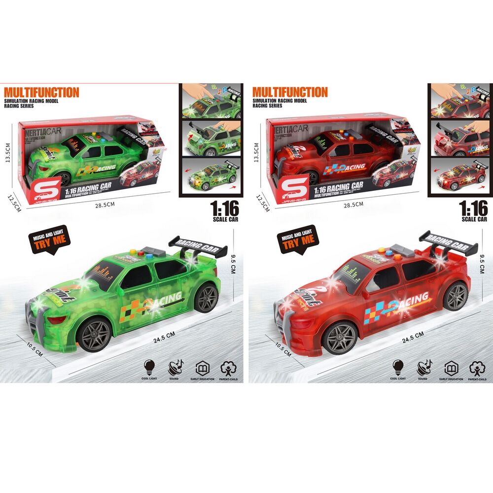 Racing Cars 25cm with Light & Sound Green/ Red Pick Randomly