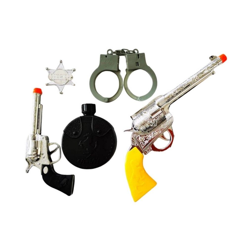 Cowboy Gun Set Assortment with Handcuff or Hats (Random Selected)