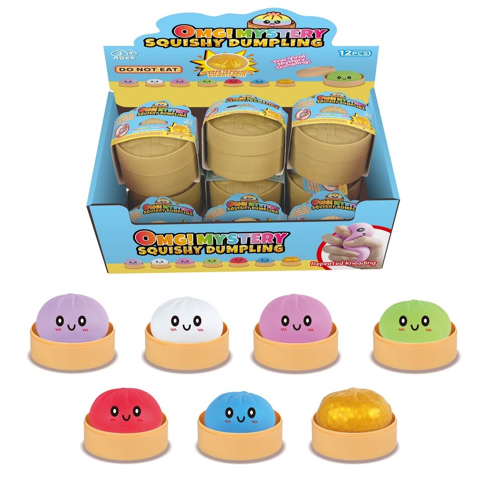 Squishy Mystery Neon 8.5cm Dumpling Randomly Selected