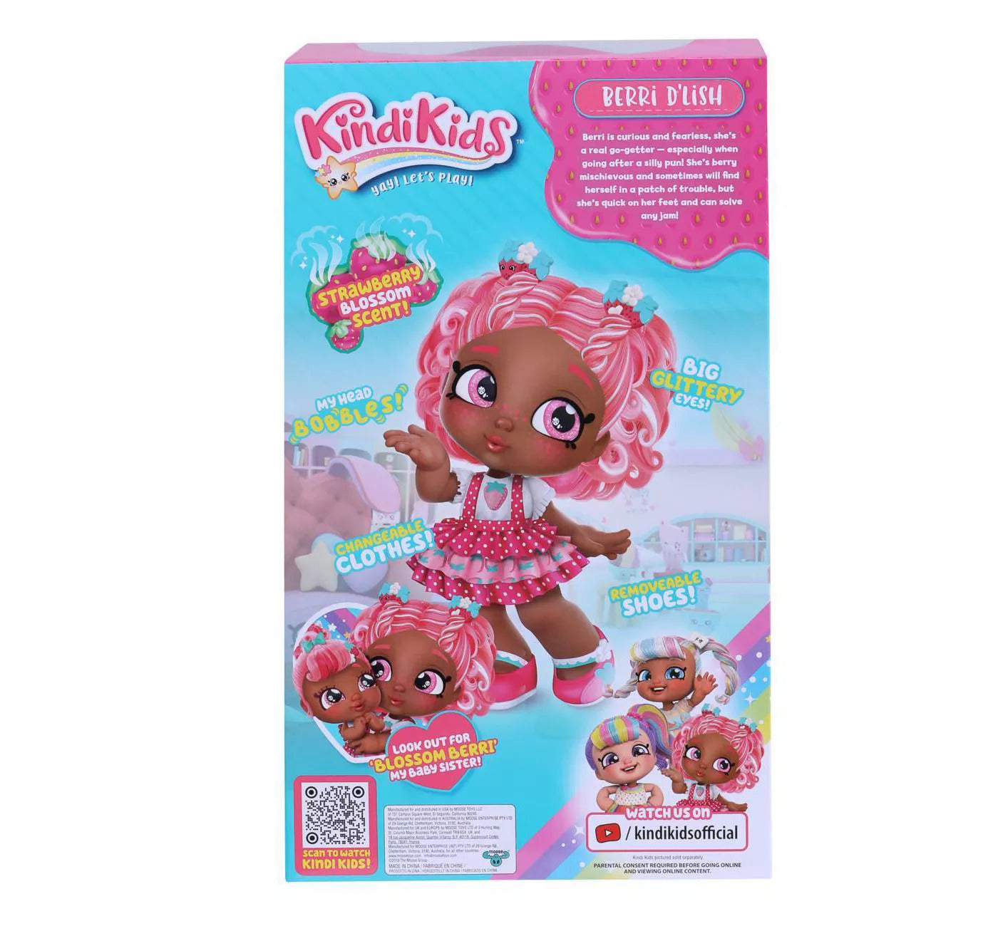 Kindi Kids Scented Sisters Doll - Berri Dlish