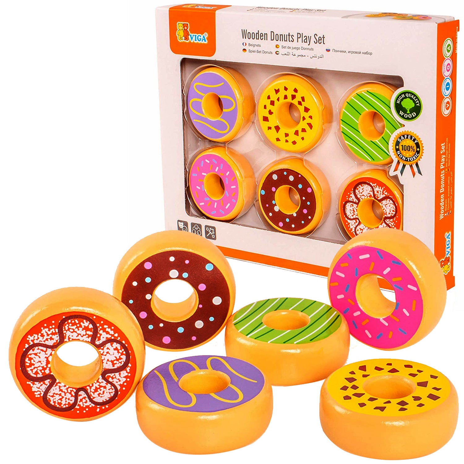 Viga - Wooden Donuts Play Set