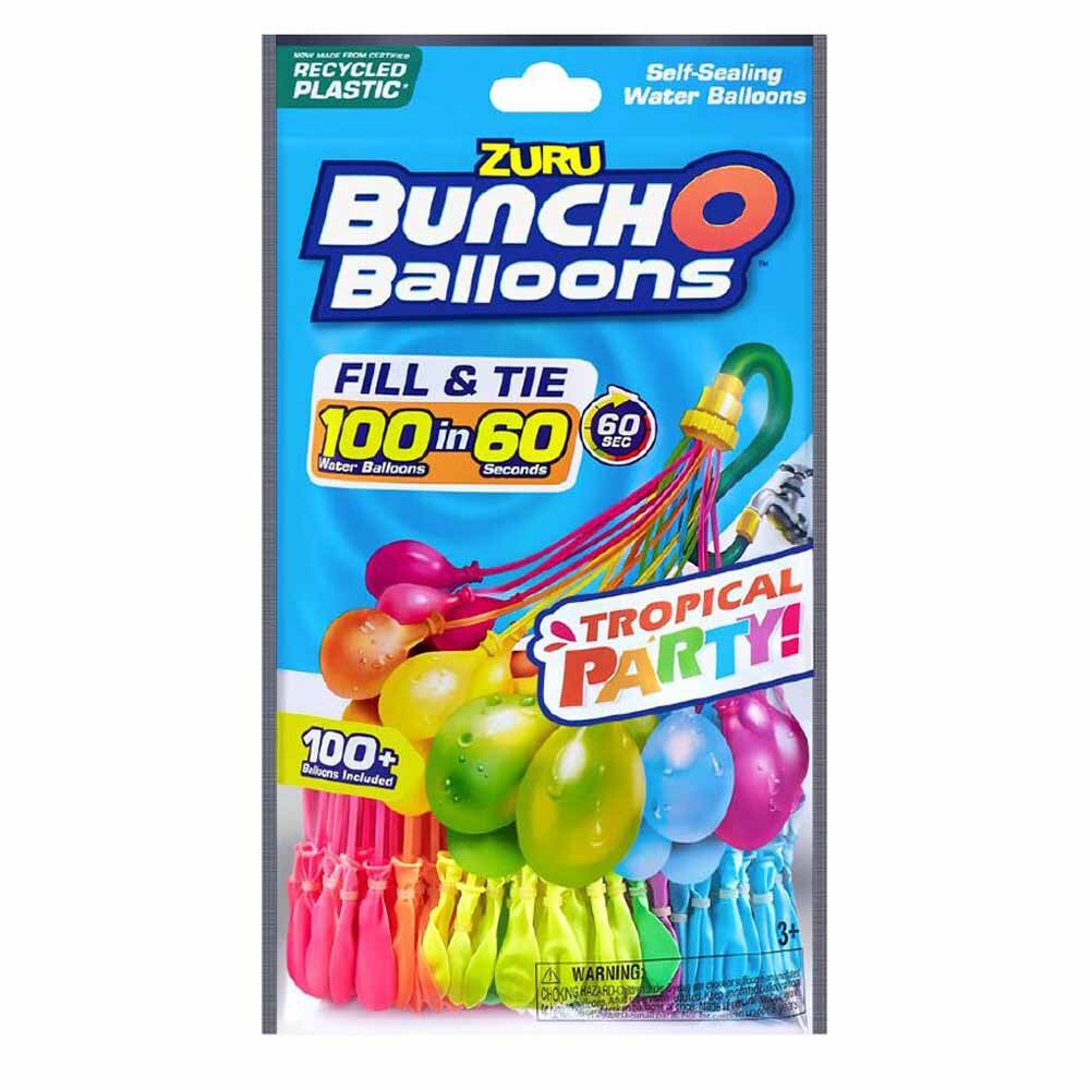 Zuru Bunch O Balloons Tropical Party - 3pk Foilbag (100 Balloons)