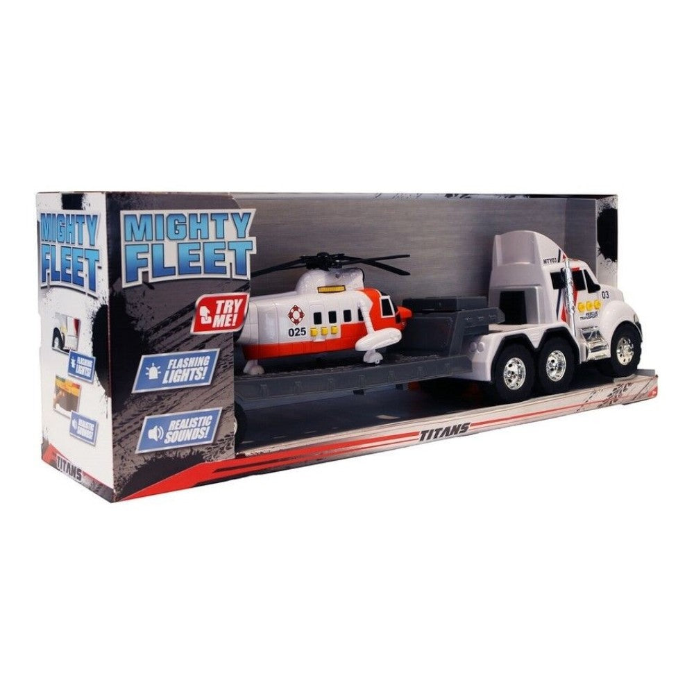Mighty Fleet Titans Flatbed Truck with Helicopter