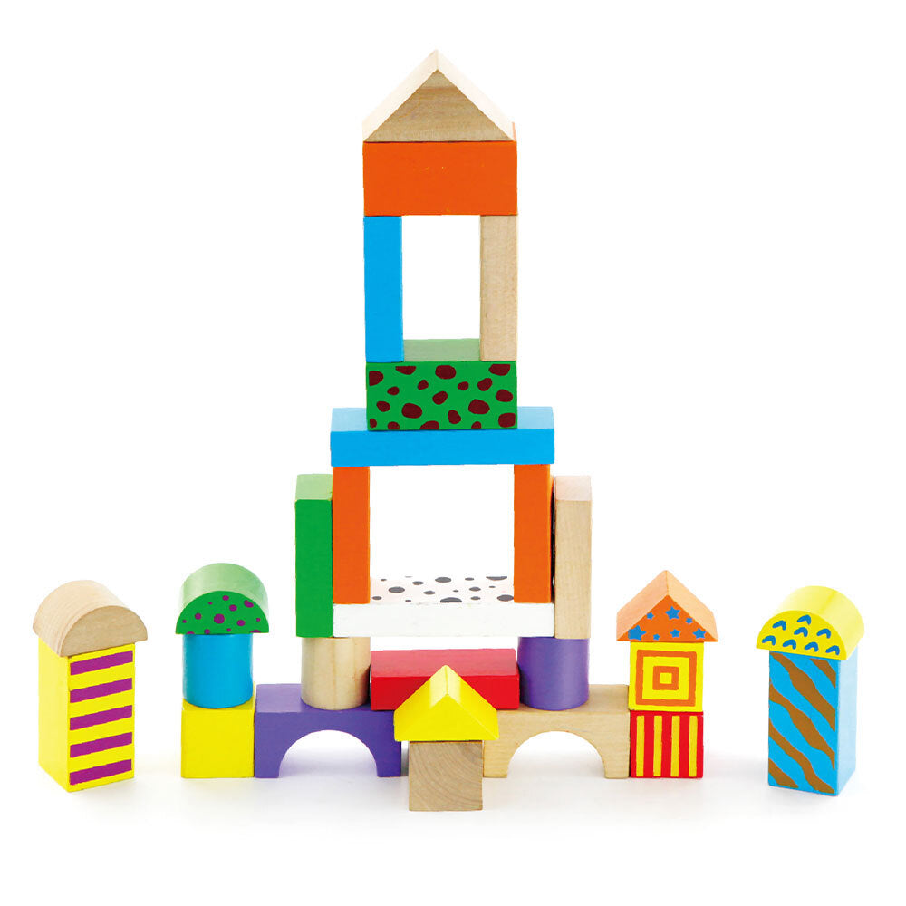 Viga - 50 Colourful Wooden Blocks