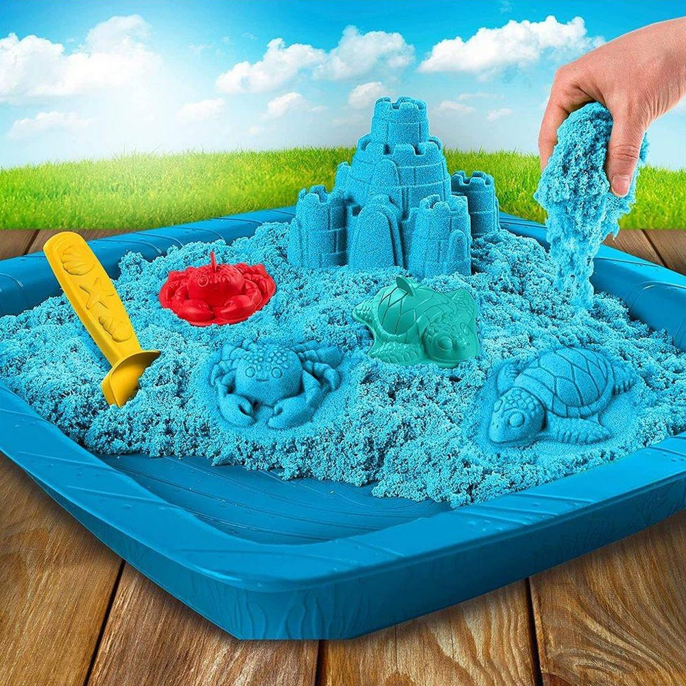 Kinetic Sand Blue Sandbox Set