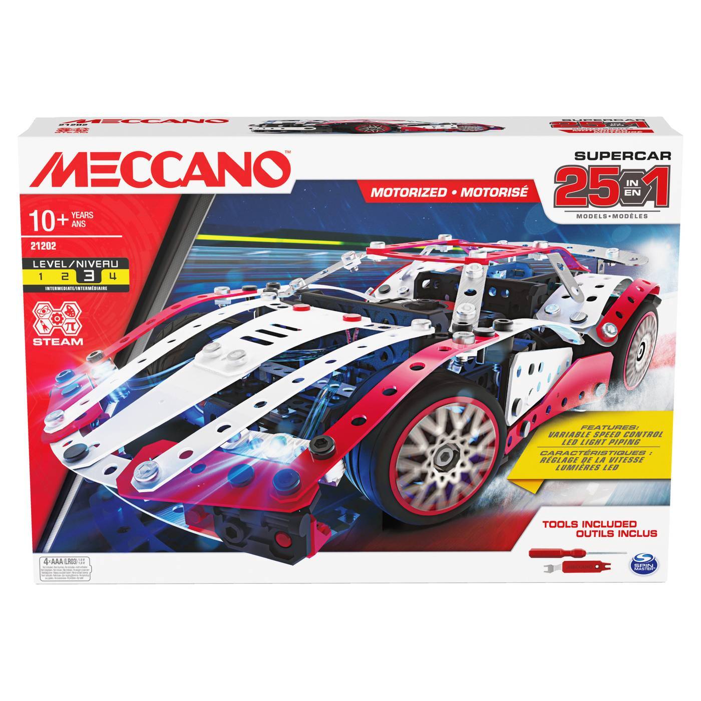 Meccano Motorized - Supercar 25 in 1