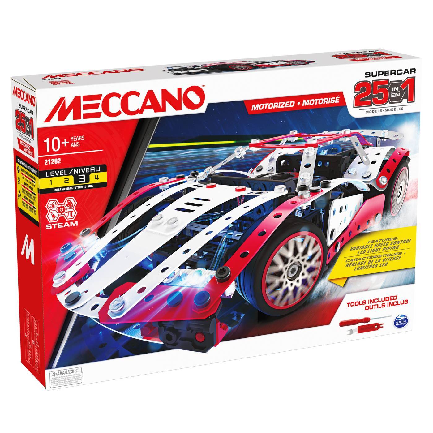 Meccano Motorized - Supercar 25 in 1