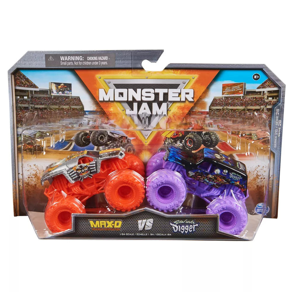 Monster Jam 2 Pack 1:64 Series 26 - Max D VS Son Uva Digger