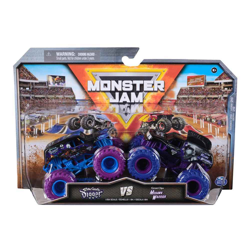 Monster Jam 2 Pack 1:64 Series 29 - Son-Uva Digger vs Mohawk Warrior