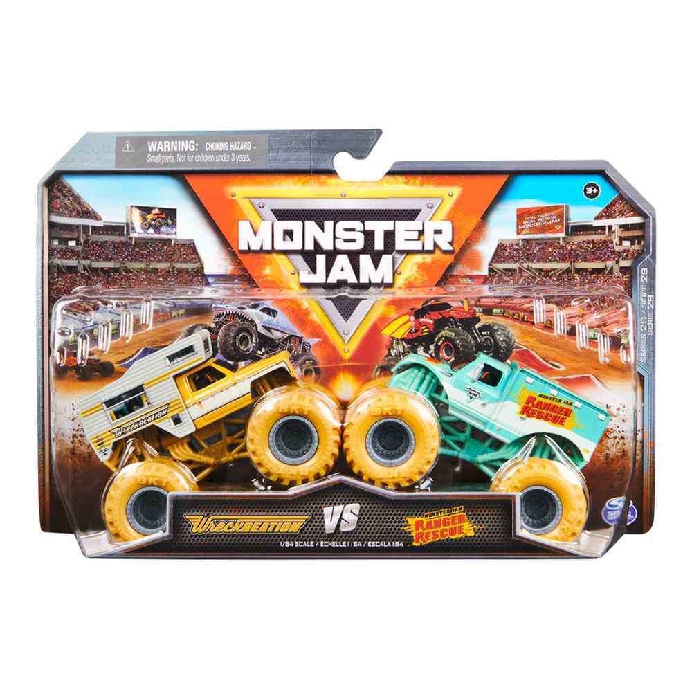 Monster Jam 2 Pack 1:64 Series 29 - Wreckreation vs Rescue Ranger