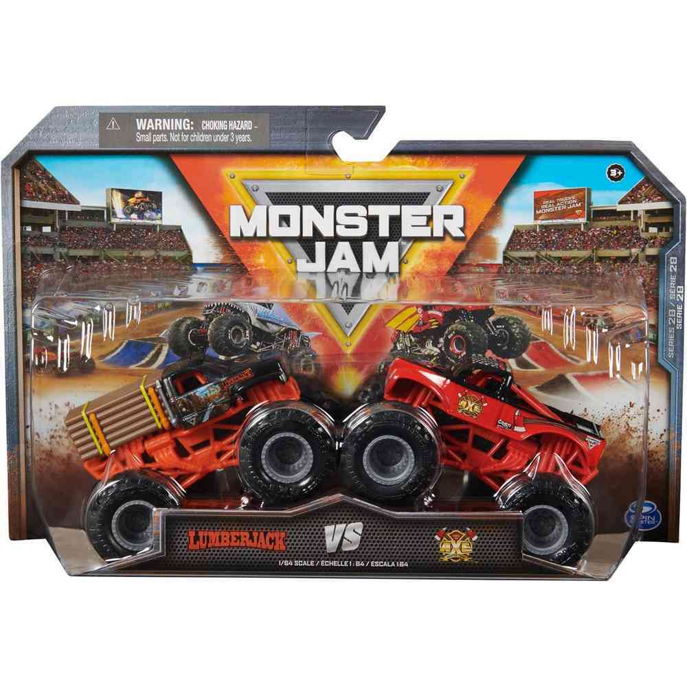 Monster Jam 2 Pack 1:64 Series 28 - Lumberjack vs Axe