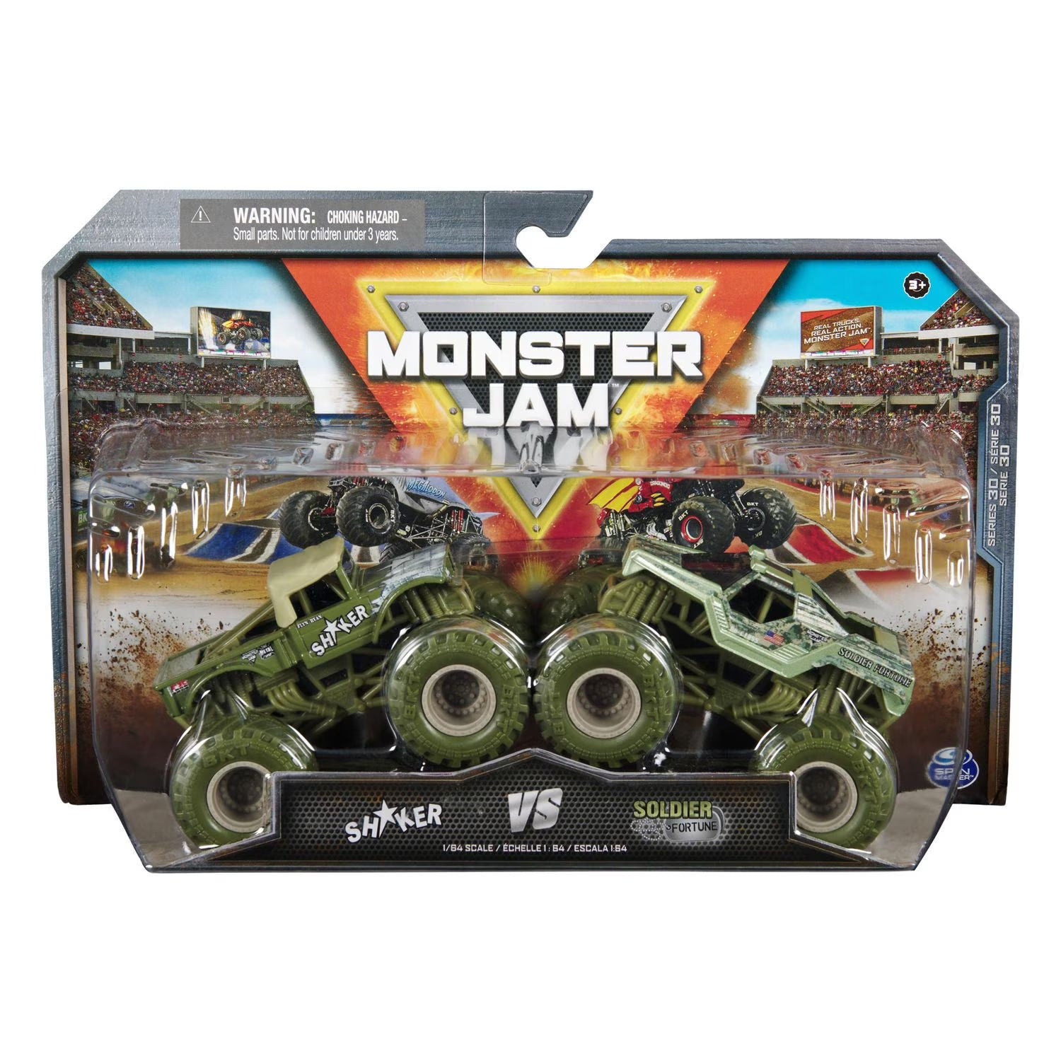 Monster Jam 2 Pack 1:64 Series 30 - Shaker vs Soldier Fortune