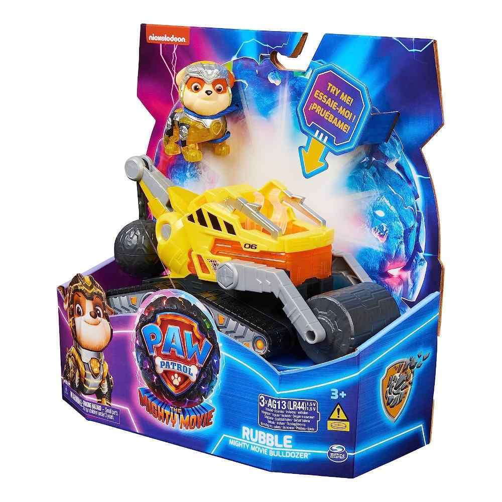 Paw Patrol The Mighty Movie - Mighty Movie Bulldozer & Rubble Figure