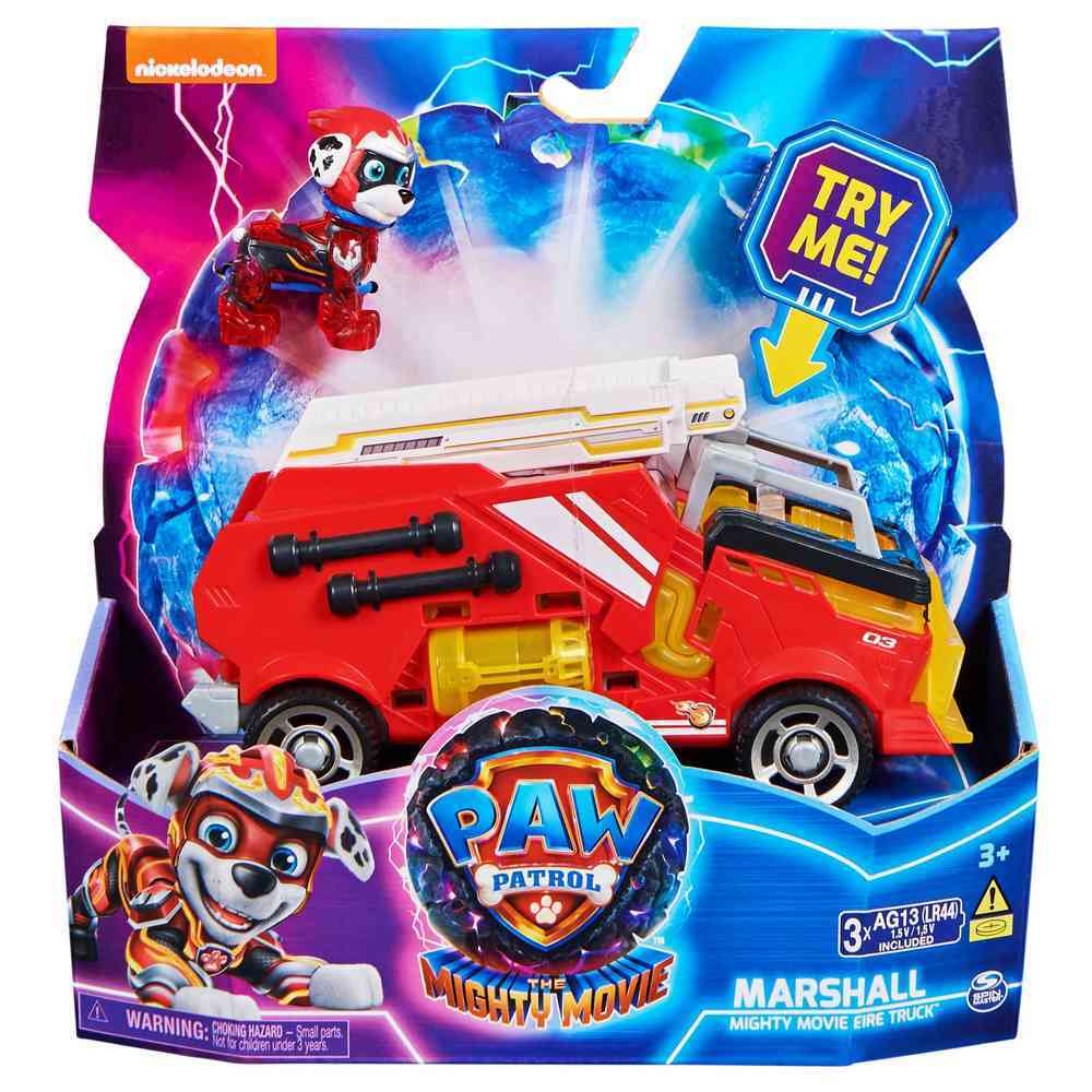 Paw Patrol The Mighty Movie - Mighty Movie Fire Truck & Marshall Figure