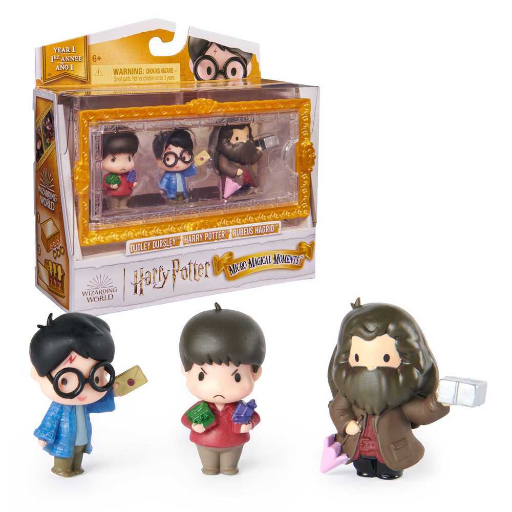 Harry Potter Micro Magical Moments Figure Set  - Dudley Harry Hagrid & Display Case
