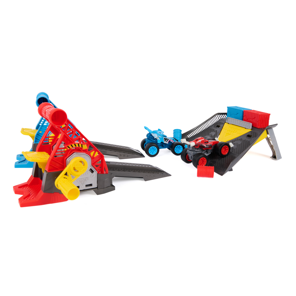 Monster Jam 1:64 Monster Motor Rev-up Raveway Playset