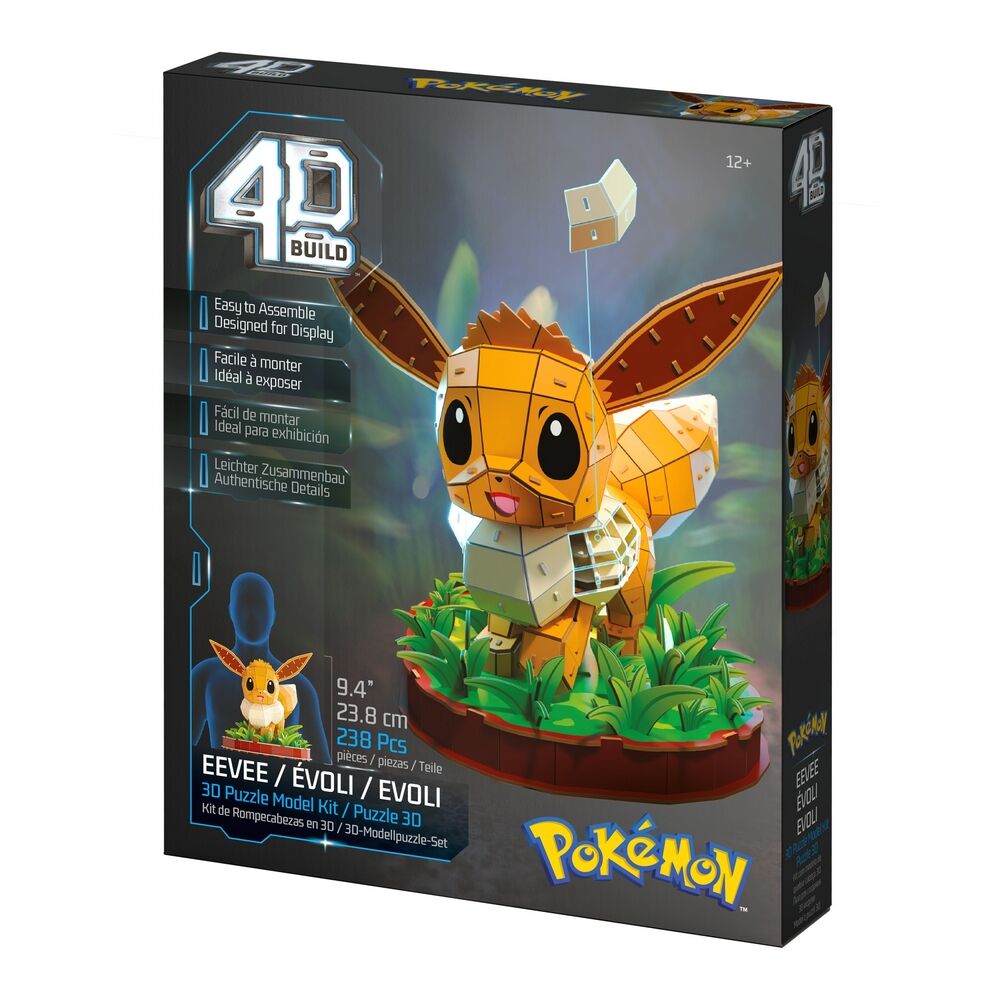 4D Build Pokemon Eevee 3D Puzzle Model Kit  238 Pieces