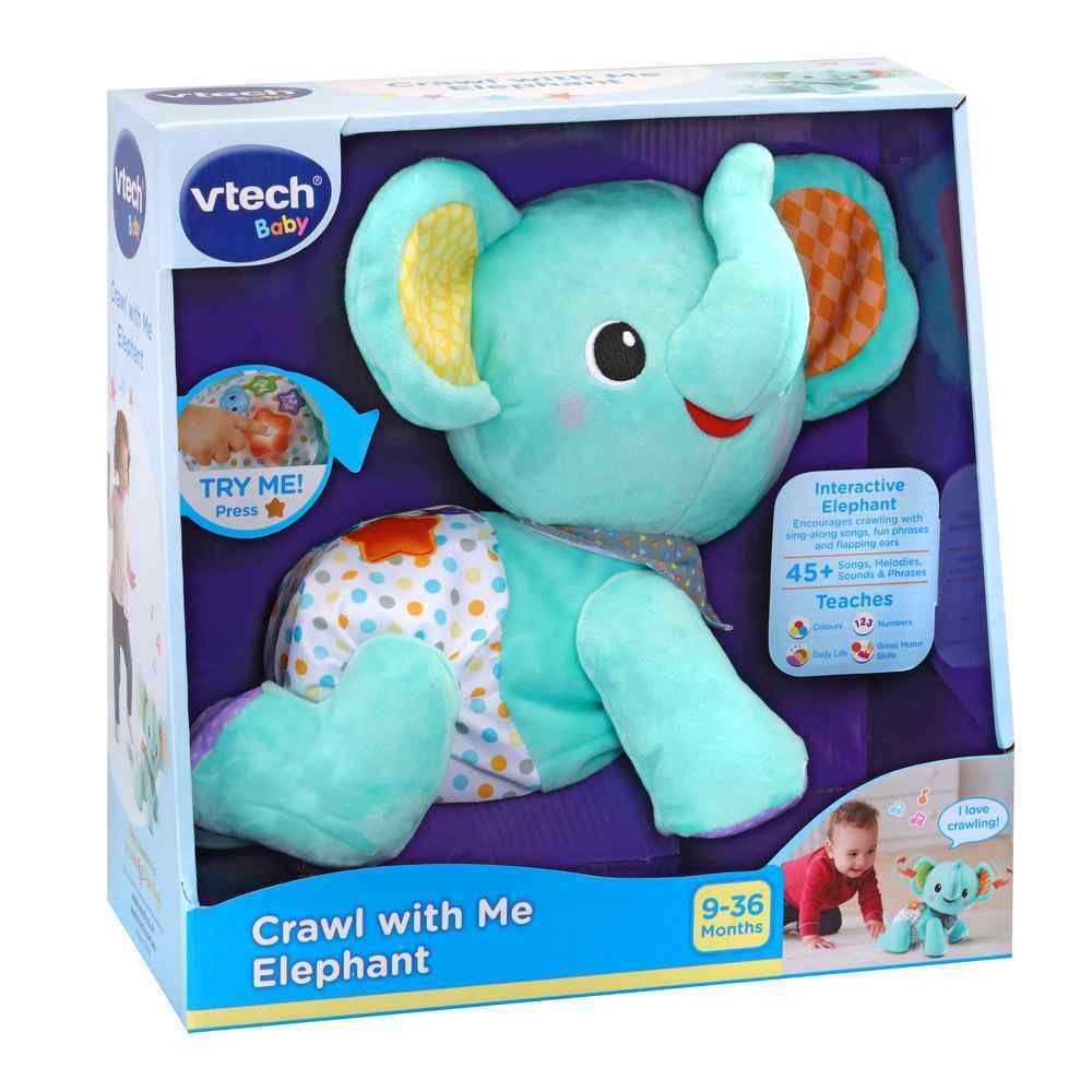 Vtech Baby - Crawl With Me Elephant (Blue)