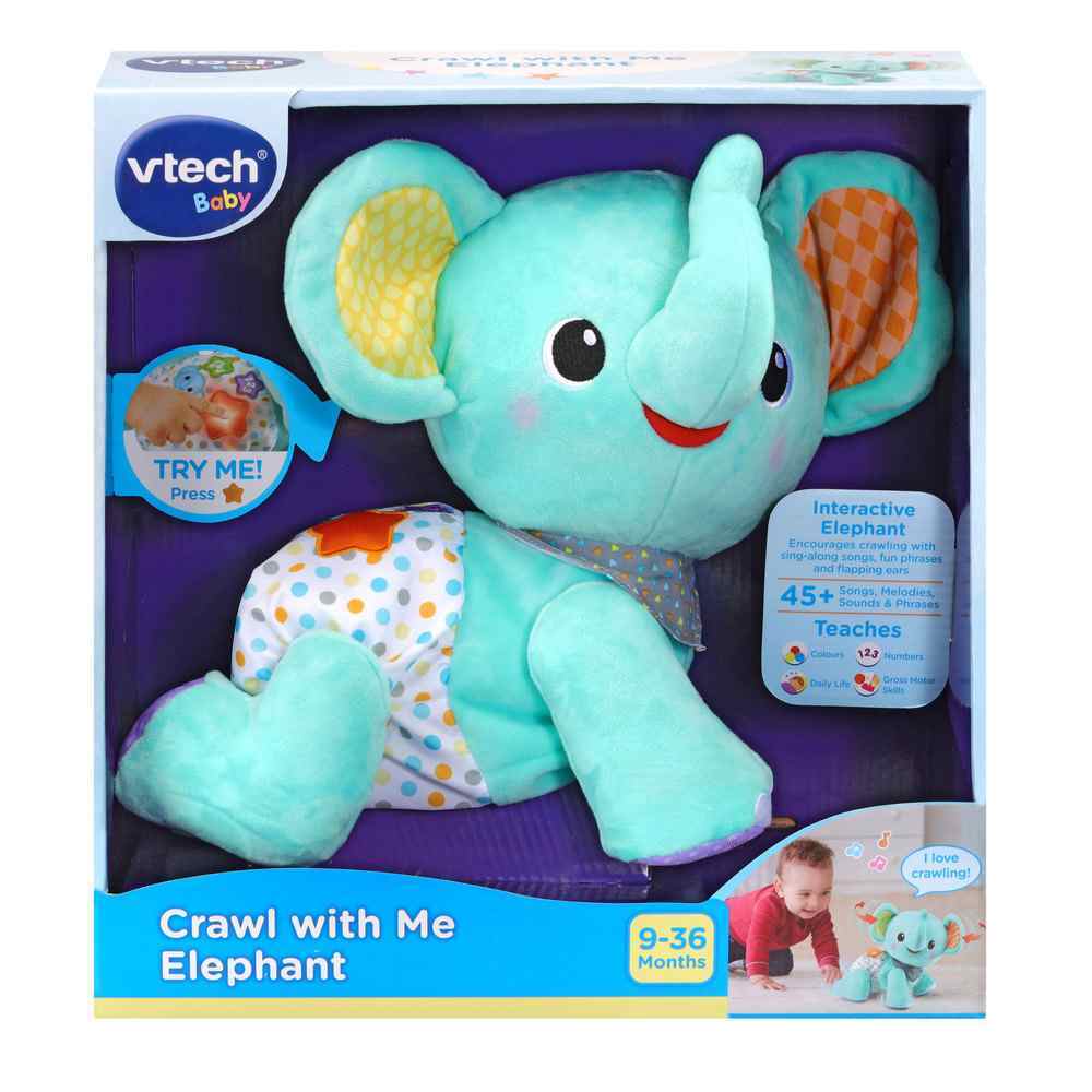 Vtech Baby - Crawl With Me Elephant (Blue)