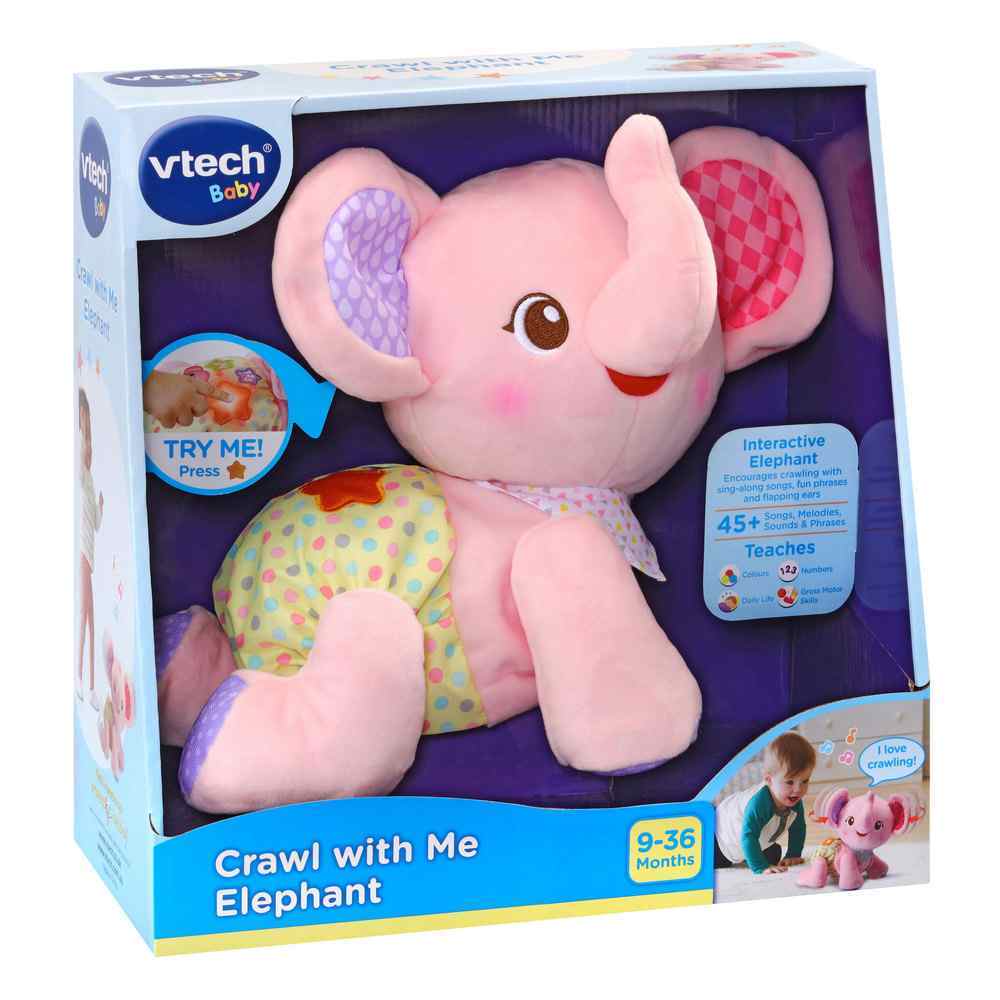 Vtech Baby Crawl With Me Elephant (Pink)