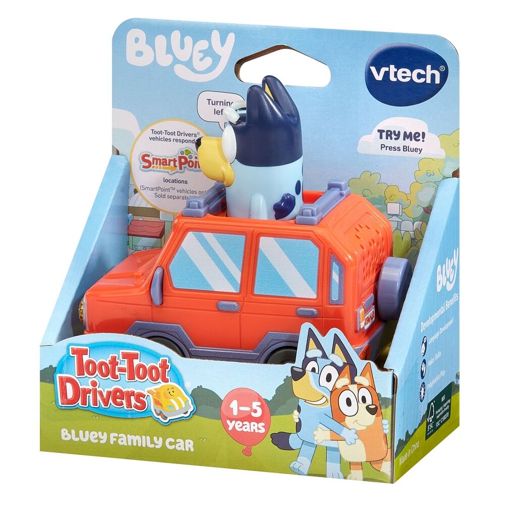 Vtech Toot-Toot Drivers Bluey Vehicle - Bluey Family Car