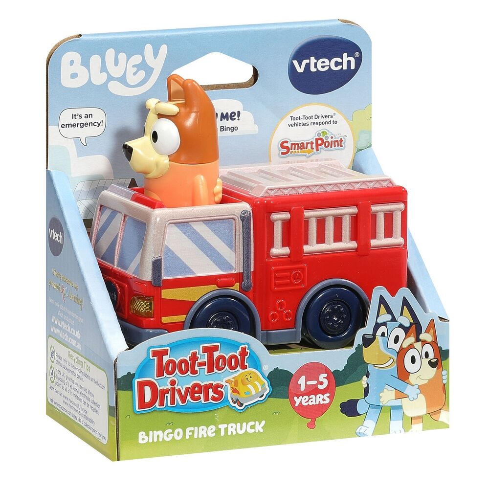 Vtech Toot-Toot Drivers Bluey Vehicle - Bingo Fire Truck