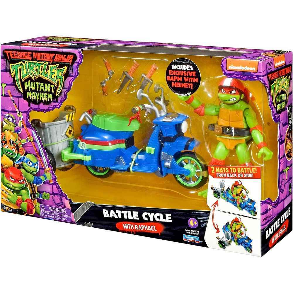 TMNT Mutant Mayhem - Battle Cycle with Raphael