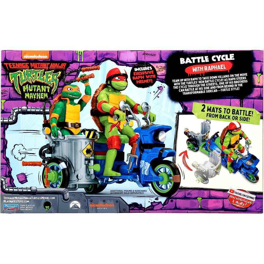TMNT Mutant Mayhem - Battle Cycle with Raphael