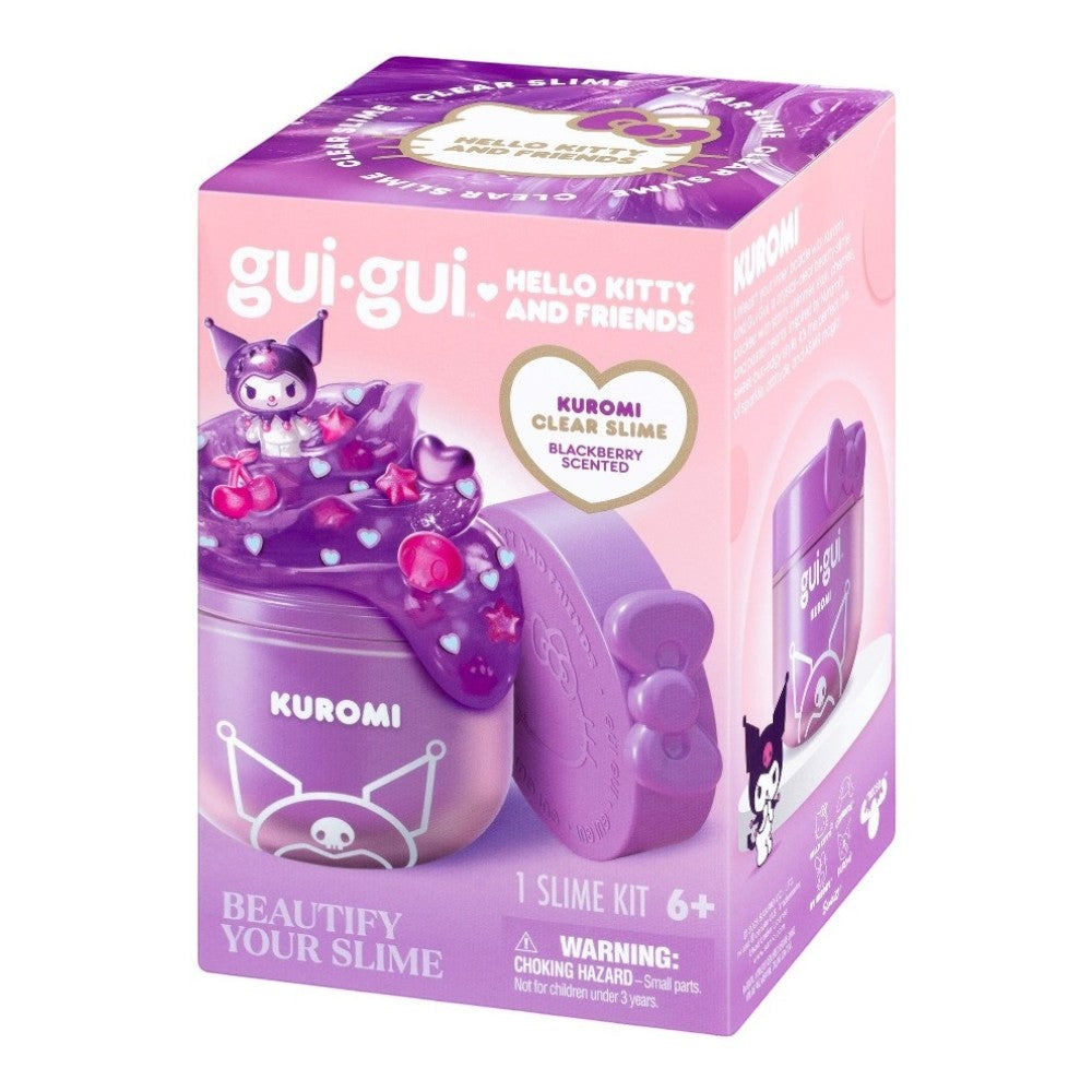 Gui Gui Hello Kitty And Friends Clear Slime - Kuromi