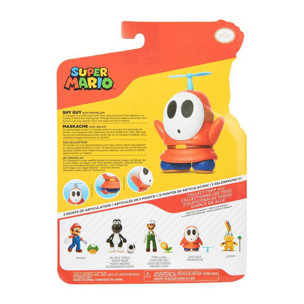 Super Mario Articulated Figure - Shy Guy with Propeller (4")