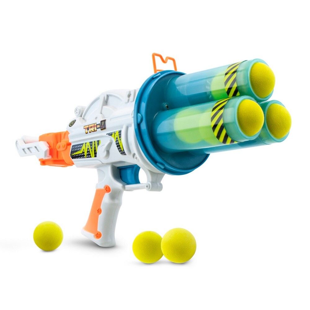 Ballist-X Tri Blaster with Flip Up Sight and Rotating Barrels includes 9 Balls