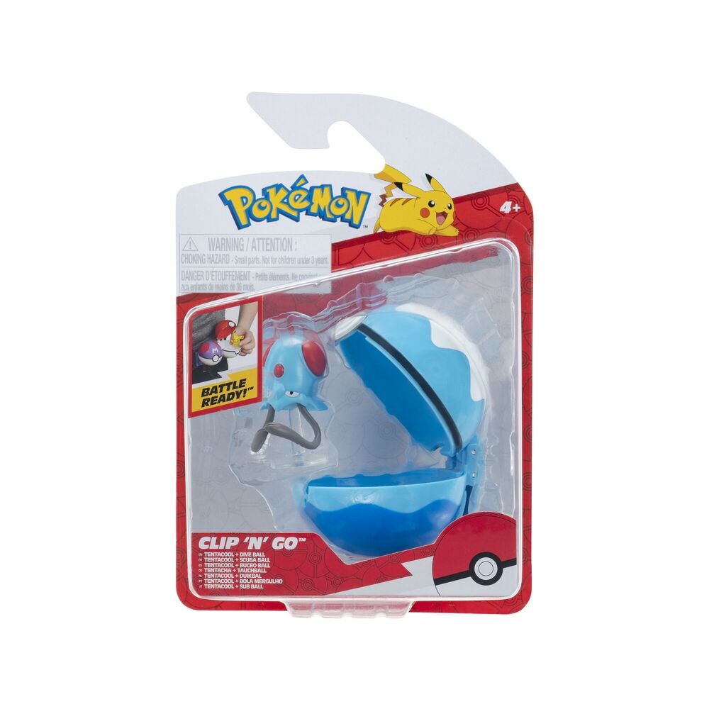 Pokemon Clip 'N' Go Tentacool + Dive Ball