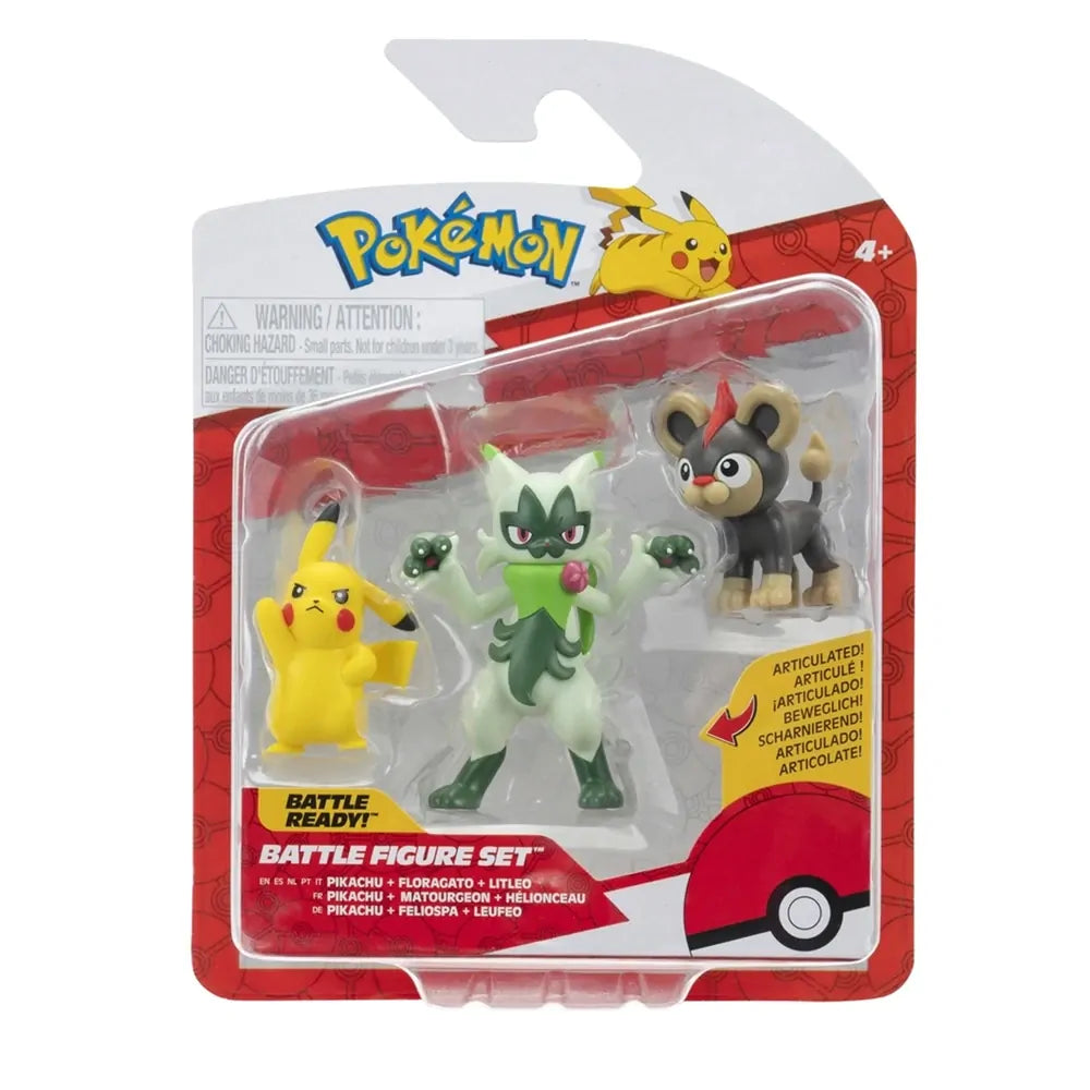 Pokemon 2& 3 Figure Wave 24 Pikachu + Floragato + Litleo
