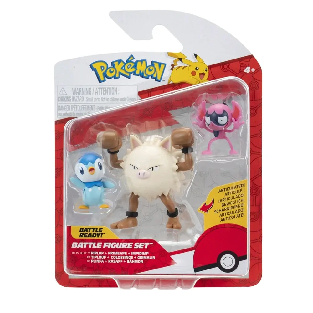 Pokemon 2& 3 Figure Wave 24 Piplup + Primeape + Impidimp