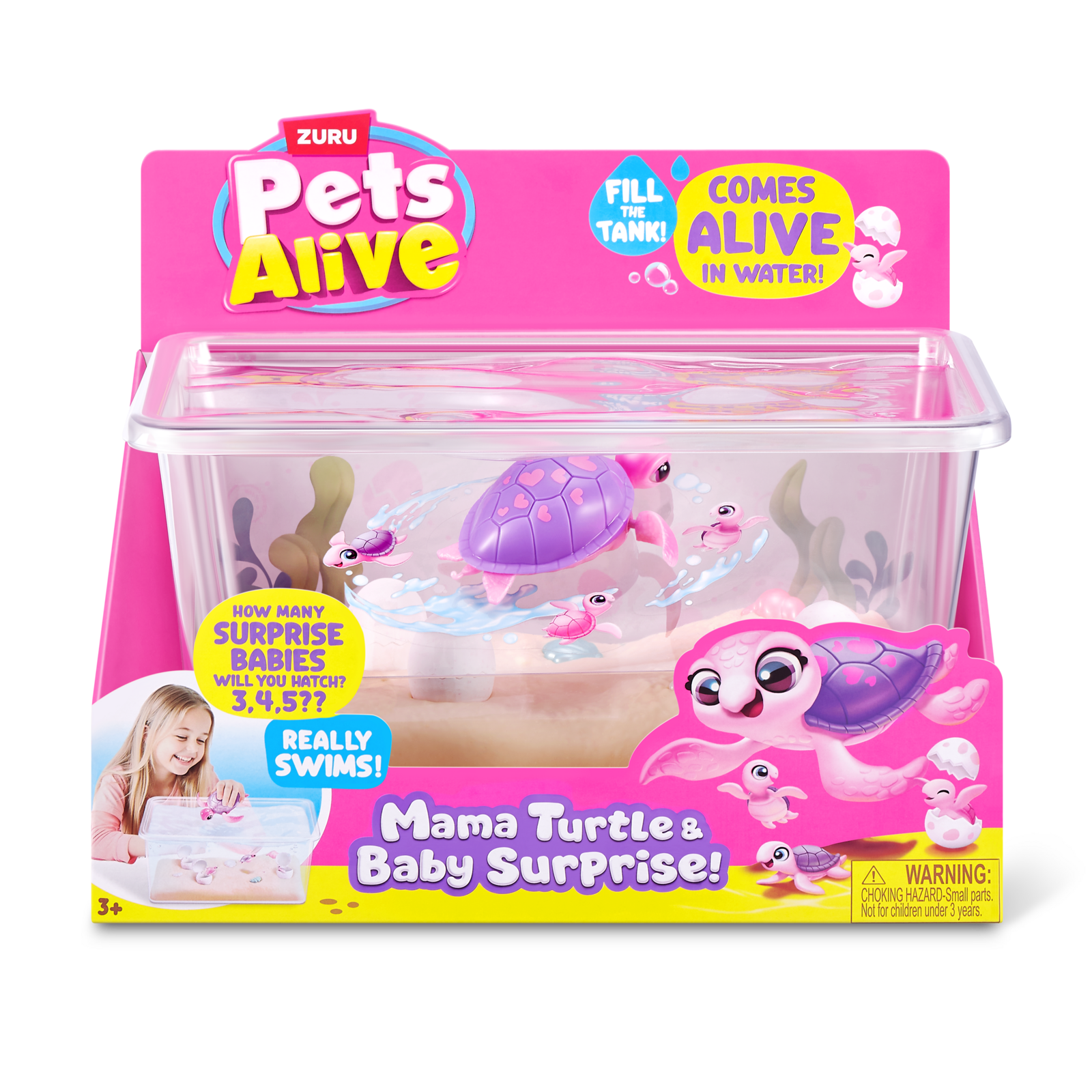 Zuru Pet's Alive Mama Turle Surprise Playset