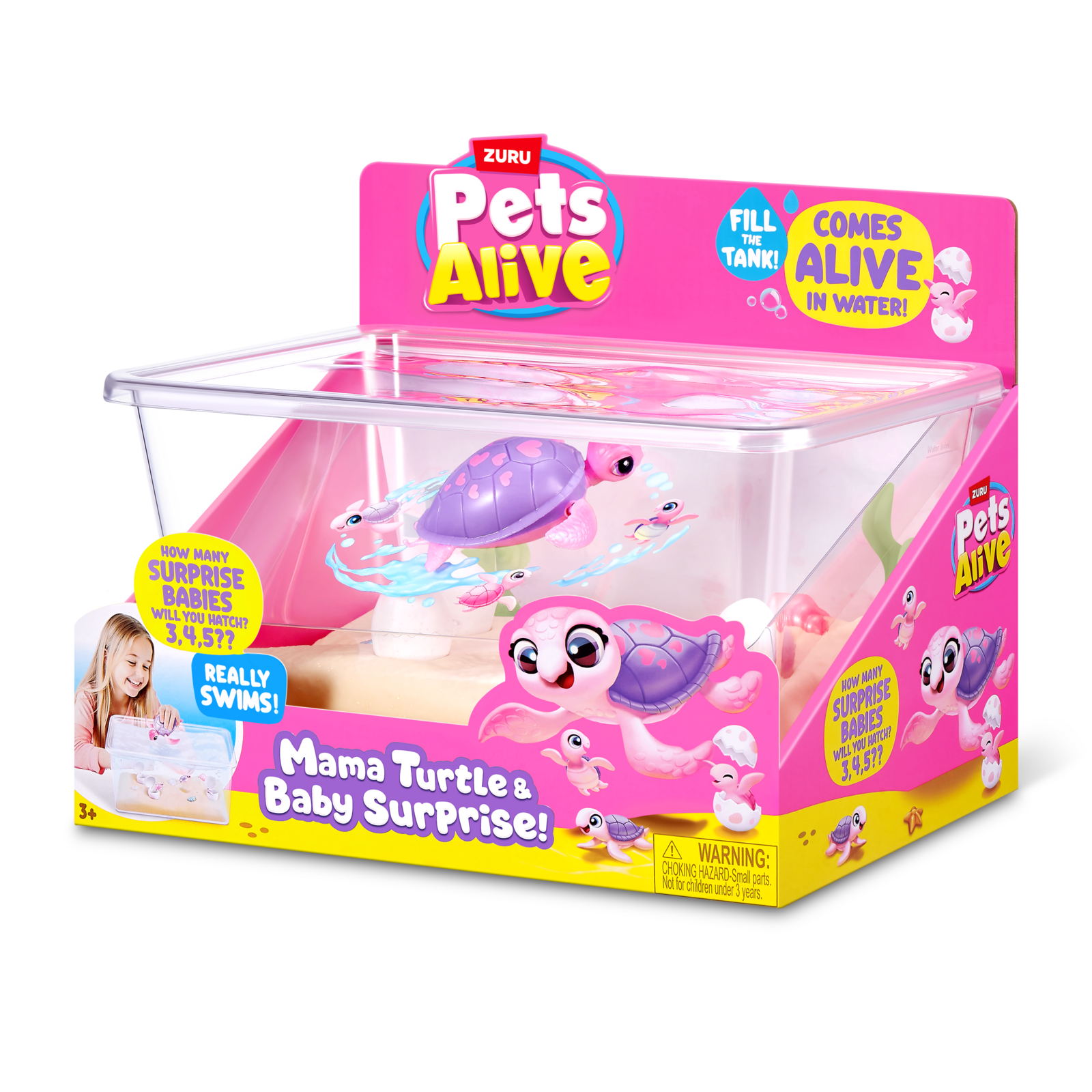 Zuru Pet's Alive Mama Turle Surprise Playset