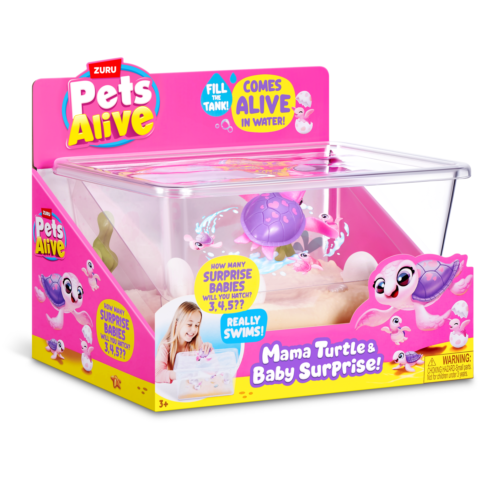Zuru Pet's Alive Mama Turle Surprise Playset