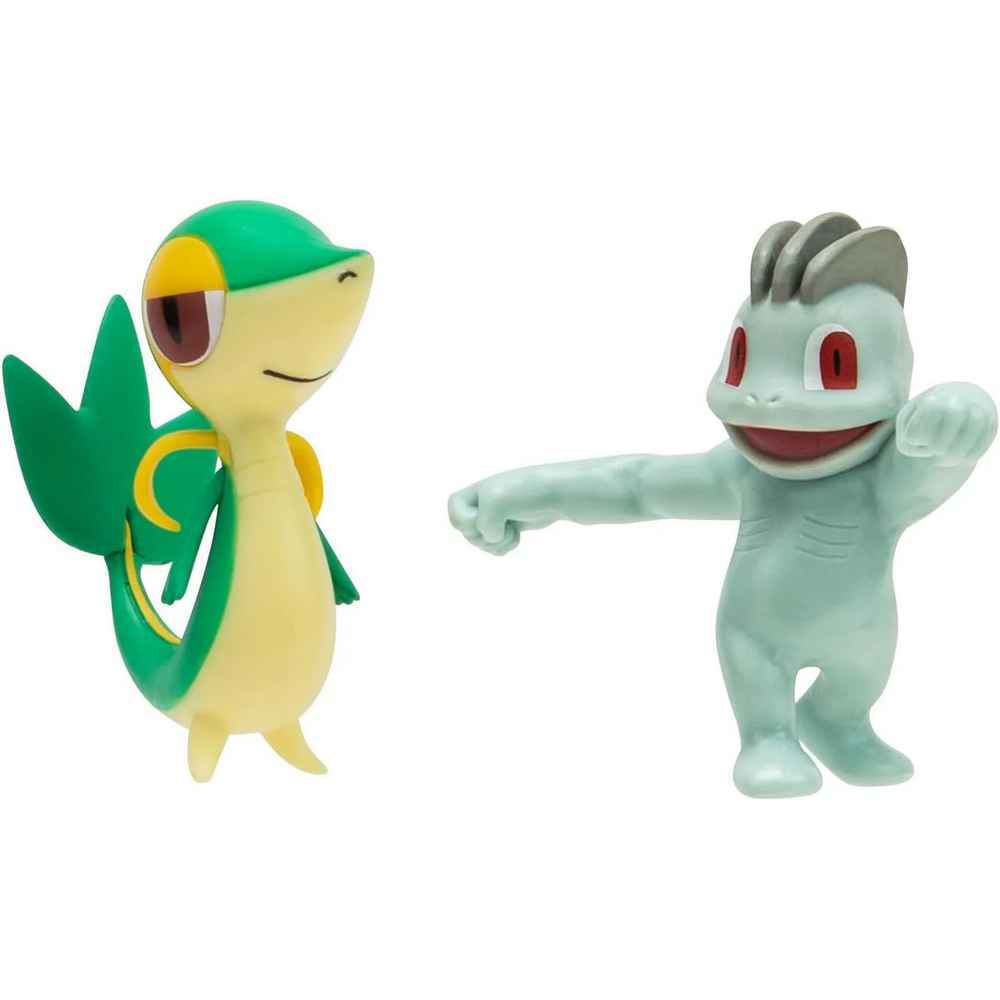 Pokemon Battle Figure - Machop + Snivy