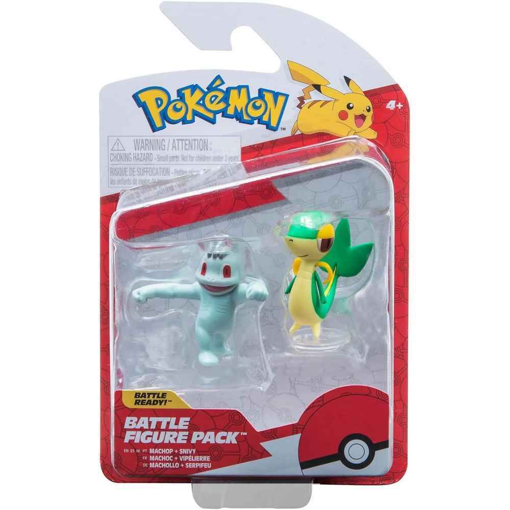 Pokemon Battle Figure - Machop + Snivy