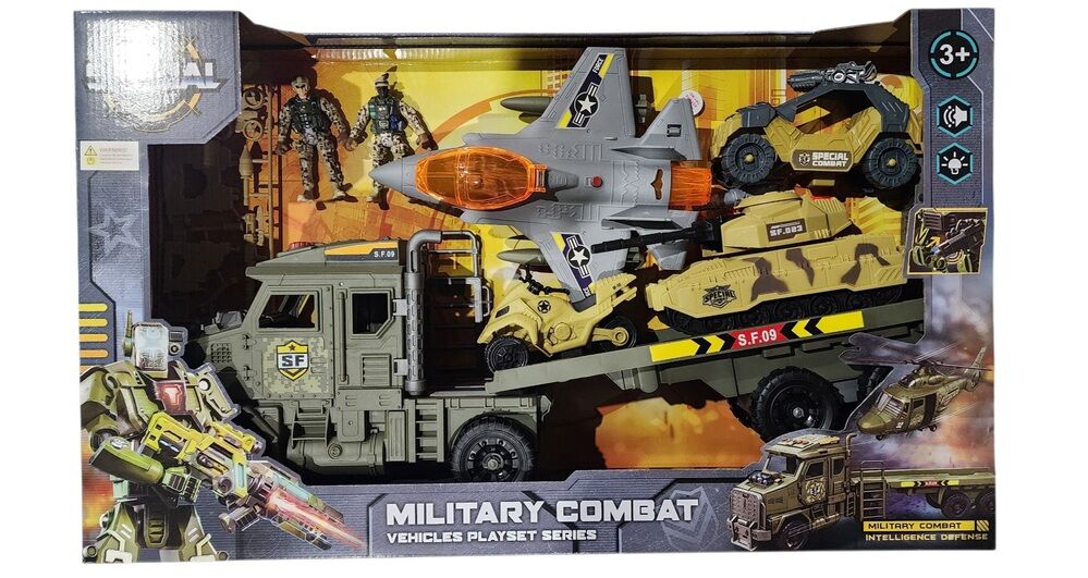 Militray Combat Vehichles Playset with Jet