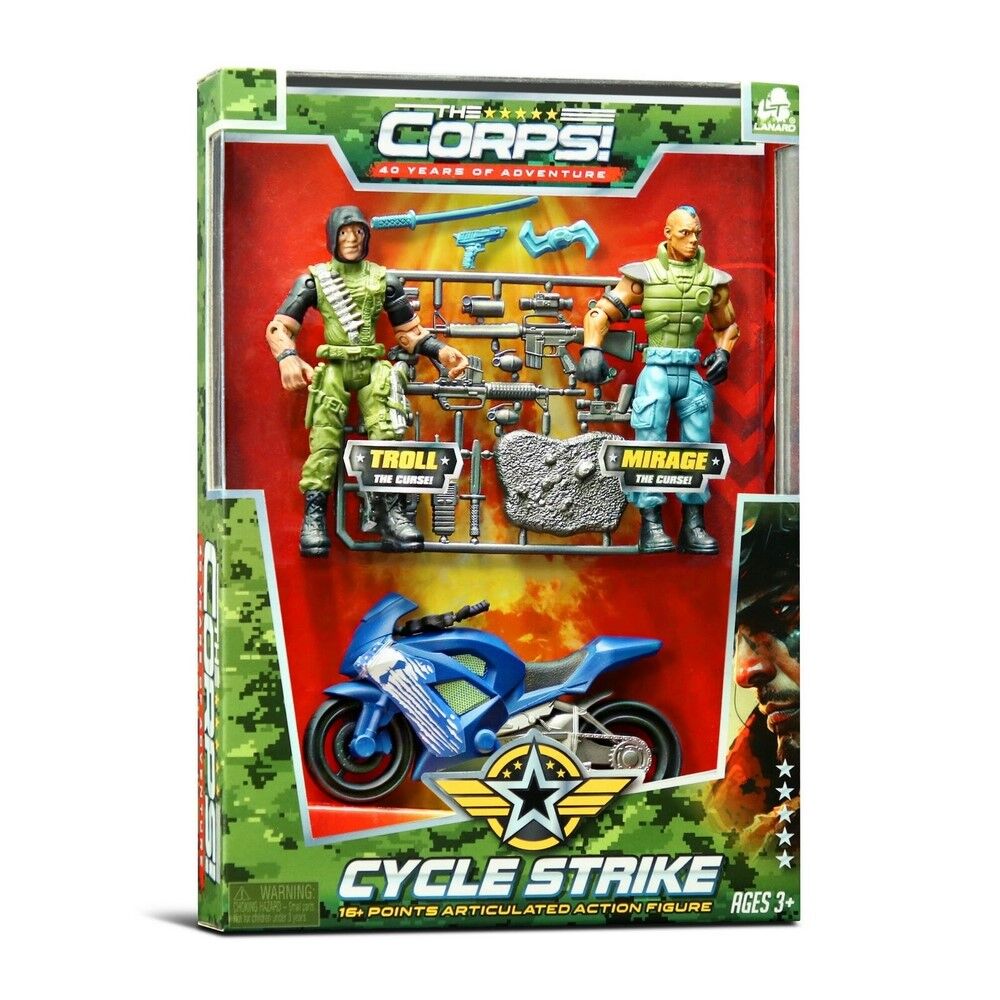 The Corps Cycle Strike Poseable Figures with Attack Vehicle & Accessories ASST Randomly Selected