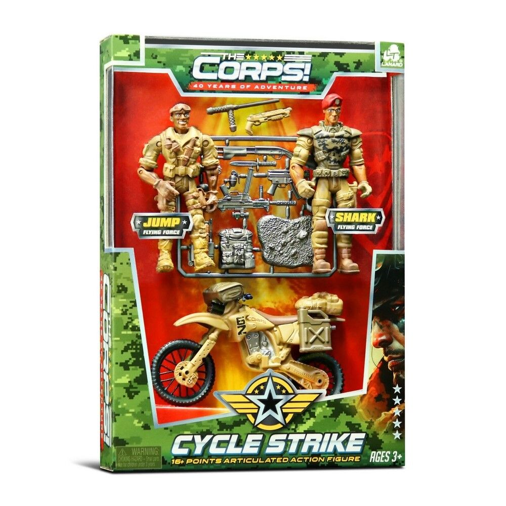 The Corps Cycle Strike Poseable Figures with Attack Vehicle & Accessories ASST Randomly Selected