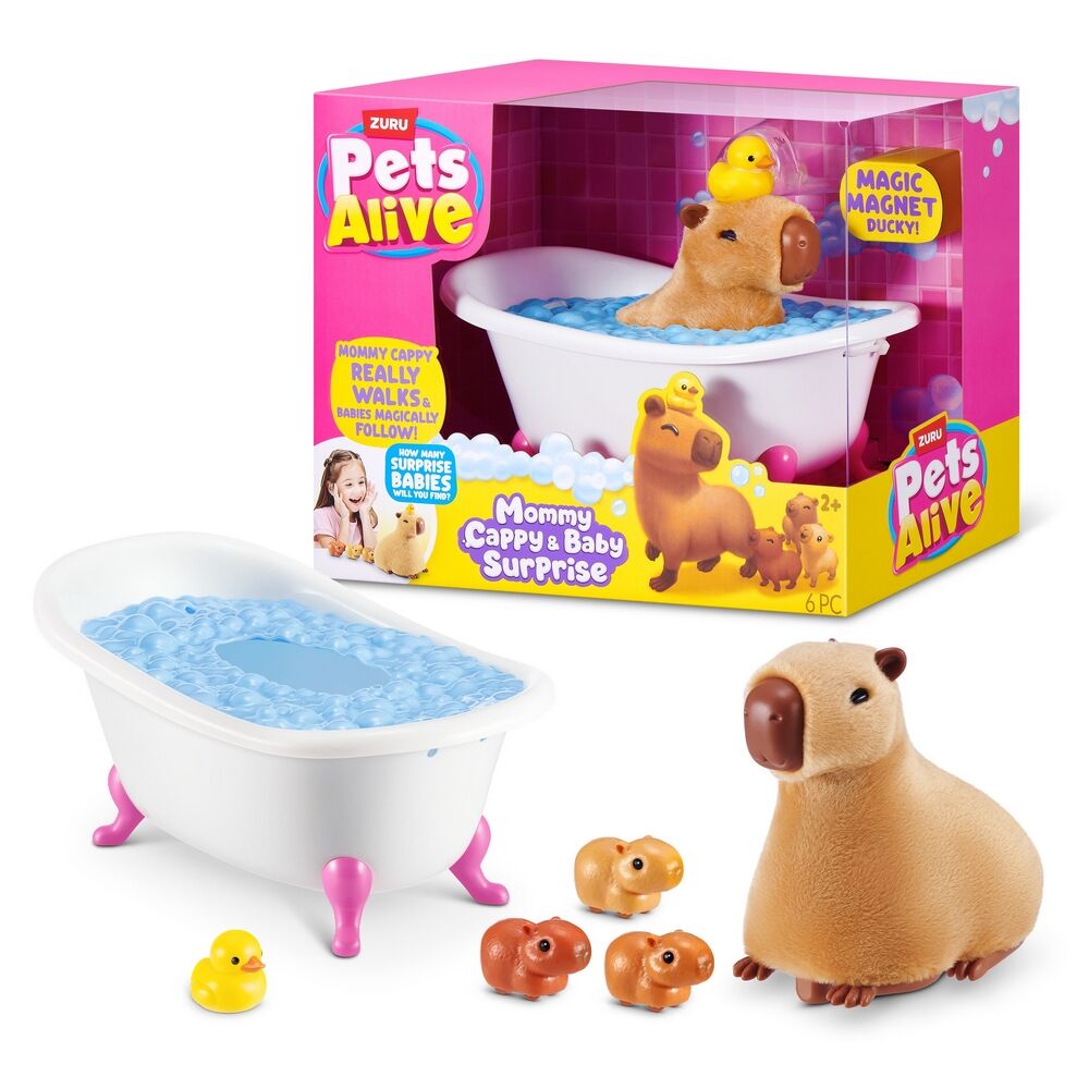 Zura Pets Alive Mama Capybara & Baby Surprise