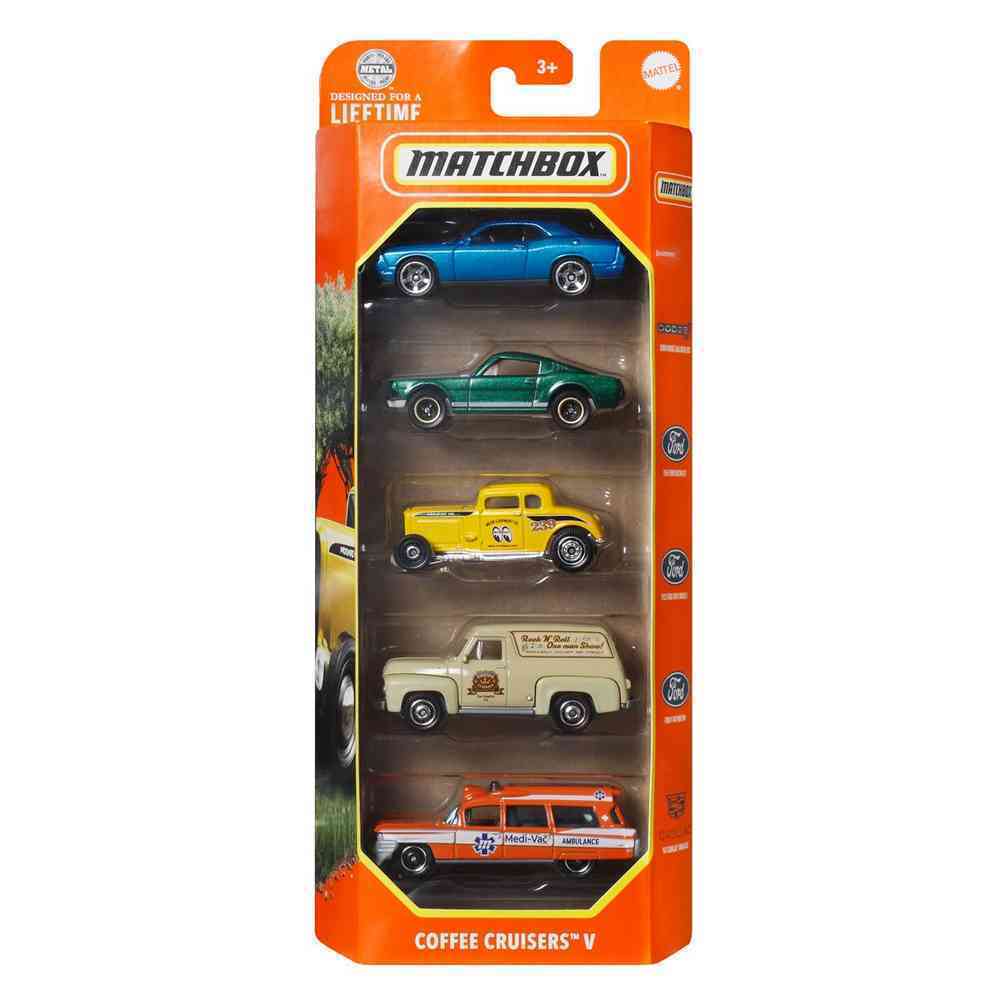 Matchbox 5 Pack Vehicles - Coffee Cruisers V