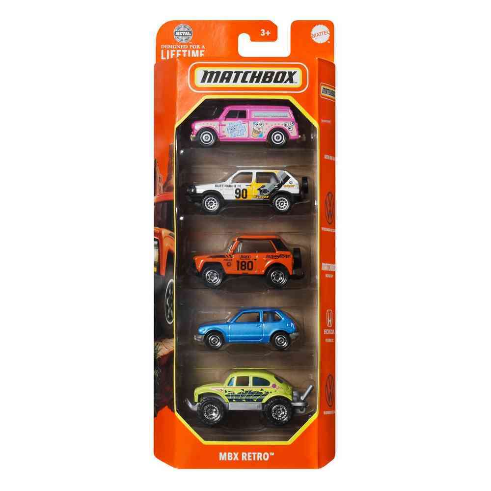 Matchbox 5 Pack Vehicles - MBX Retro