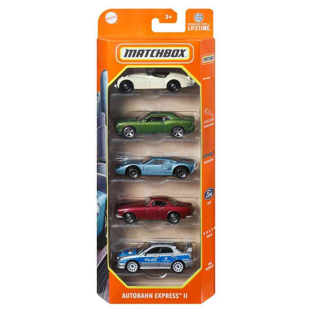 Matchbox 5 Pack Vehicles - Autobahn Express II